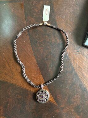 NWT 2028 Jewelry Co. Copper & Purple Rhinestone Locket Cord Necklace – Macy's Ex